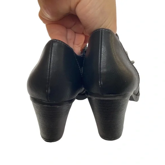 Natural Soul Black Heeled Booties High Heel Ankle boots size 6.5 M  EUC - Picture 6 of 13